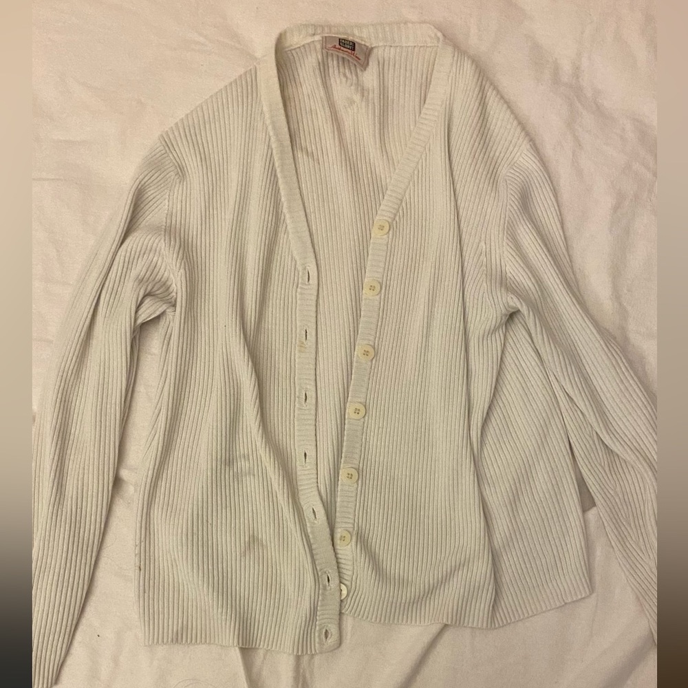White cardigan